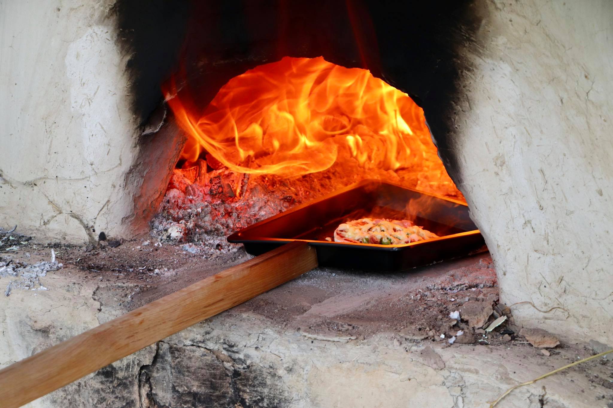 A really hot pizza oven